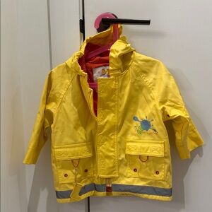 Toddler Yellow Rain Jacket with Hood (size 24 mos)